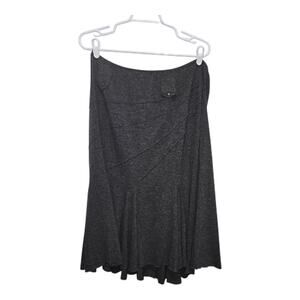 Cato Charcoal Asymmetrical Wrap A-Line Skirt 14/16W